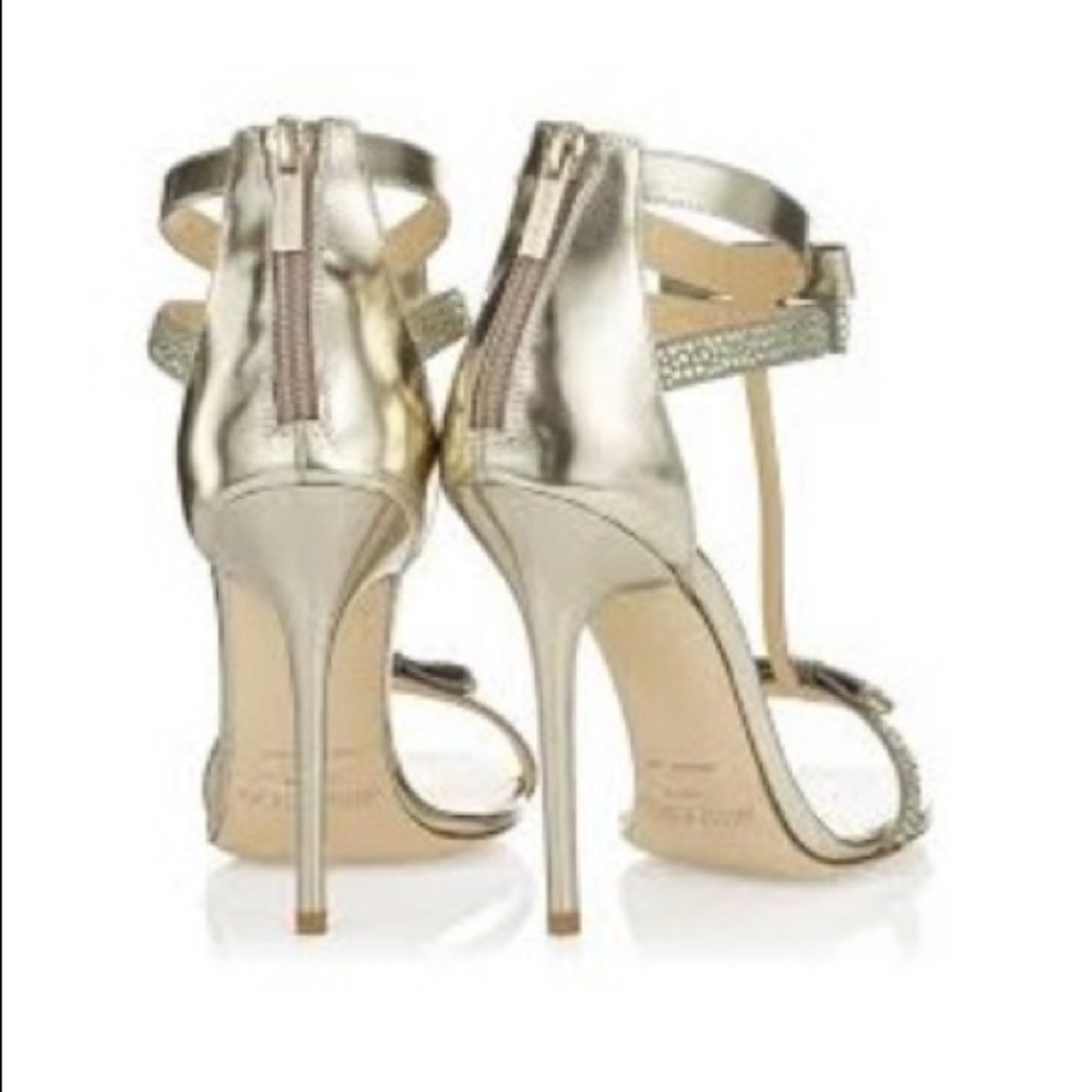 JIMMY CHOO ESCAPE GOLD BOW SANDAL - Picture 3 of 8